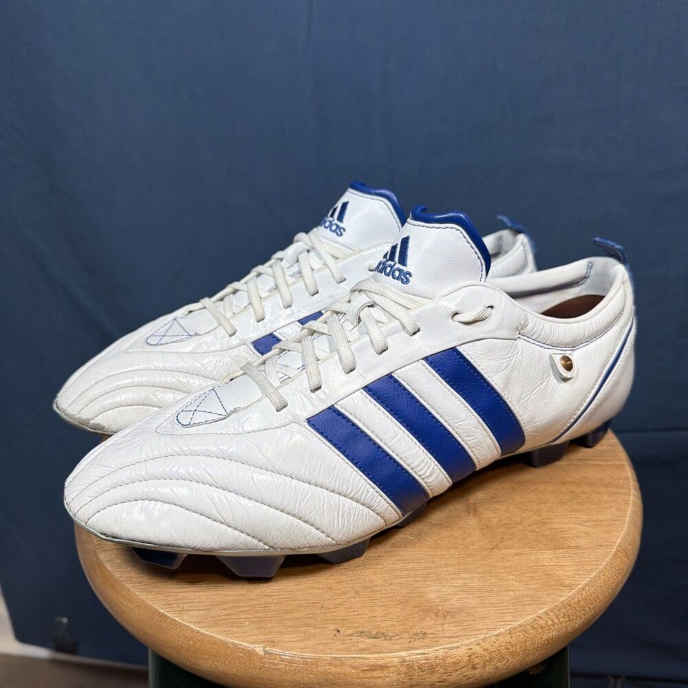 Adidas Adipure Telstar Soccer Cleats Football Boots White Blue Retro Rare Sz 13